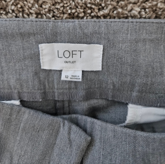 Loft Light Gray Sutton Slim Fit Pants - Picture 2 of 9